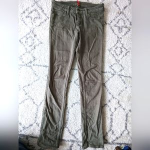 Army green skinny jeans